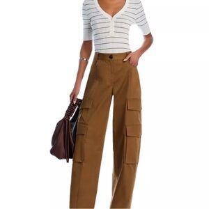 A.L.C. Brown Wide Leg Cargo Pants